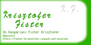 krisztofer fister business card